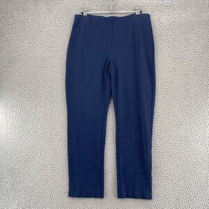 Chicos Pants Womens 0 US 4 Juliet Navy Ankle Ponte Stretch Pull On Everyday Work